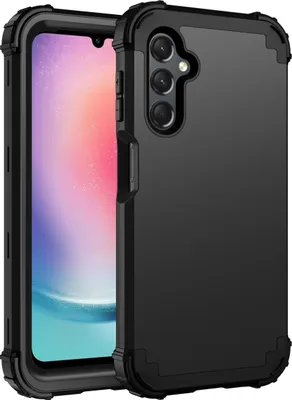 Image de Etui pour Samsung Galaxy A24 4G Hybrid 3in1 PC et TPU antichoc, étui durable noir