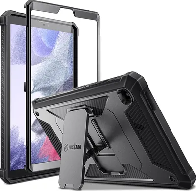 Produktbild von Fintie Hülle für Samsung Galaxy Tab A7 Lite 8.7 2021, Ganzkörper-Rugged Hybrid Stand Schutzhülle mit eingebauter Schutzfolie für Tab A7 Lite 8.7 Zoll SM-T220/T225/T227, Schwarz