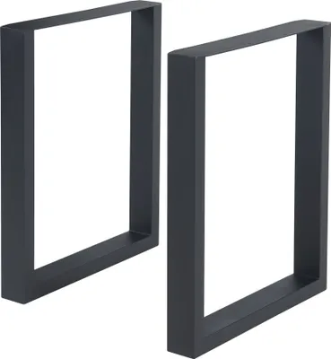 Produktbild von Tischgestell ‘Makers’ 2-er Set für Esstisch Schreibtisch Stahl 72x60 cm Schwarz