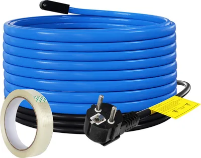 Immagine prodotto di Jayseuw 8m 136W cavo riscaldante antigelo con termostato Cavo riscaldante per tubi Cavo riscaldante per tubi d'acqua Tubi impermeabili Incl. 10m nastro adesivo IP68