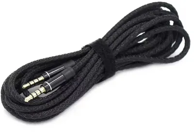 Produktbild von Audiokabel – Soundkabel – Klinke 35 mm – Stereo – 1,5 Meter – Schwarz – Geflochtenes Kabel – CHPN