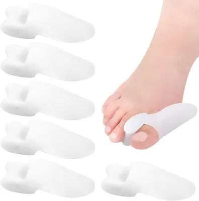 Produktbild von Hallux Valgus Korrektor, Hallux Valgus Orthese für Hallux Valgus aus weichem Silikon, streckt den Zehengriff, für die Korrektur der Zehen, Zehenschutz, Linderung der Schmerzen