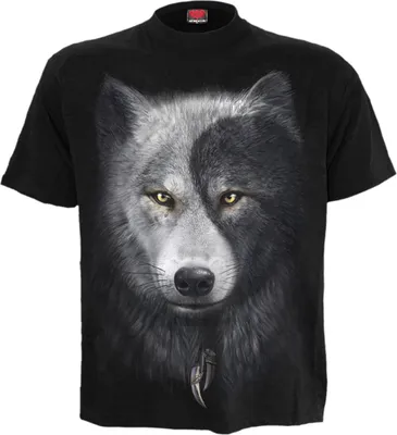 Produktbild von Spiral T-Shirt Herren Wolf Chi schwarz Gothic 100% Baumwolle L