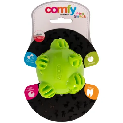 Produktbild von COMFY Hundespielzeug Snacky Ball 8,5 cm in Grün – Intelligentes Fütterungsspielzeug für Hunde, TPE, Zahnreinigung, Spülmaschinenfest