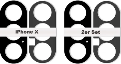 Produktbild von IS-TECK 2er Set Kompatibel mit iPhone X Ersatz Kamera Glas Linse inkl. Kleber Neu