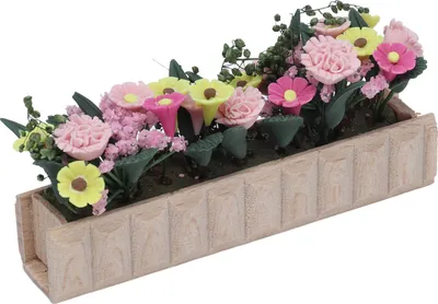 Zdjęcie produktu dla Ogród z kwiatami dla lalek, klomby dla lalek, rośliny do domków dla lalek, doniczki z kwiatami do miniaturowych domków dla lalek, akcesoria meblowe do miniaturowych domków dla lalek, ozdoby z zieleni do domków dla lalek