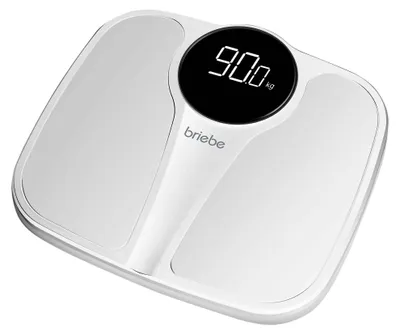 Produktbild von Briebe SC1124W Digitale Personenwaagen Hohe Genauigkeit 180Kg, LED-Display, Automatische Off Weiß