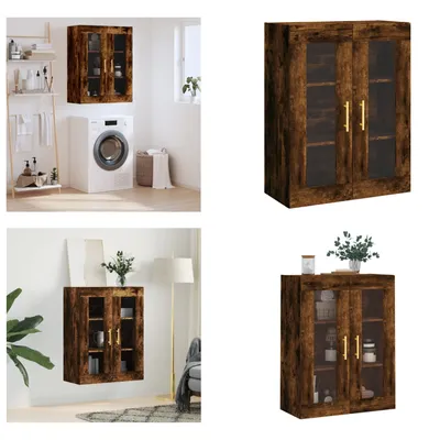 Produktbild von vidaXL Wandschrank Räuchereiche 69,5x34x90 cm - Wandschrank - Wandschränke - Schrank - Lagerschrank