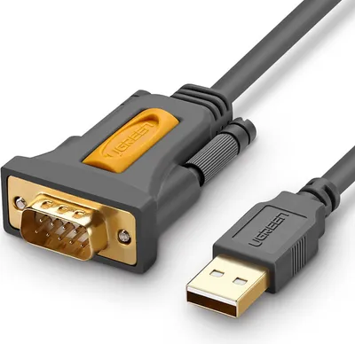 Produktbild von Ugreen RS-232 Adapterkabel, USB-A auf DB9, 1,5m, Grau (Modell CR104)
