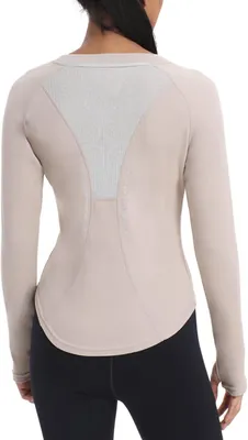 Produktbild von Damen-Sportshirt Thermisch Langarm Wärme Atmungsaktiv Khaki 3XL