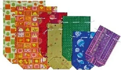 Produktbild von Zischka Weihnachts-Zugbandbeutel, 13 x 22cm (1 Stück)