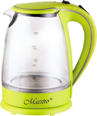 Zdjęcie produktu dla Czajnik Feel Maestro MR-064 zielone przezroczyste szkło 2000 W 1,7 L