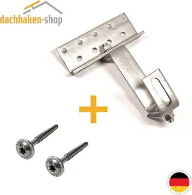 Produktbild von Dachhaken 3 fach verstellbar inkl. 2 Tellerkopfschrauben 8 x 100 mm