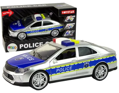 Image de Voiture de police à propulsion par friction, échelle 1:14, avec effets lumineux et sonores