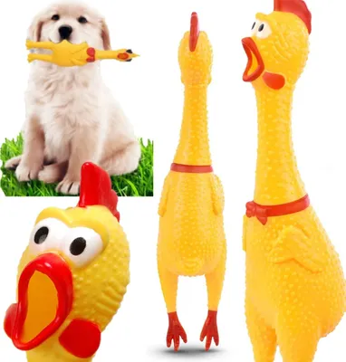 Produktbild von Gummi Huhn Quietschend Hund Kauen Spielzeug