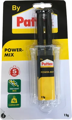 Produktbild von Kraftkleber Power-Mix Spritze12g - 2 Komponenten Epoxidklebstoff