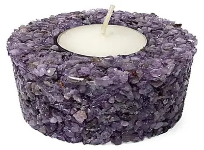 Produktbild von Kerzenhalter Rund Amethyst -- 8,5x7,5x3,5cm online bestellen