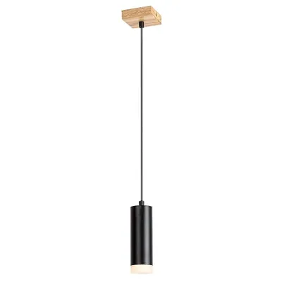 Immagine prodotto di Rabalux 72121 Faretto da soffitto 1 luce Toras, GU10, legno, marrone-nero, rotondo, stile scandinavo, ø60 mm