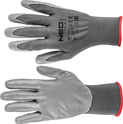 Obrázek produktu pro Pracovní rukavice z polyesteru sPolyuretanpovlakem 4131X šedé velikost 8 NEO