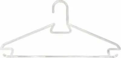 Produktbild von TrendLine Kleiderbügel mit Steg 5 Stück transparent