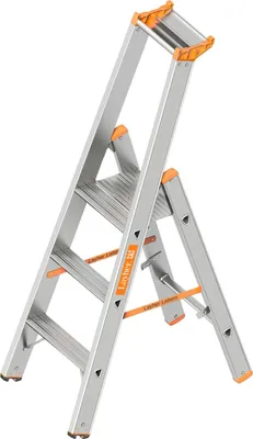 Obrázok produktu pre Layher Stufenstehleiter einseitig begehbar Topic 1064 3 Stufen
