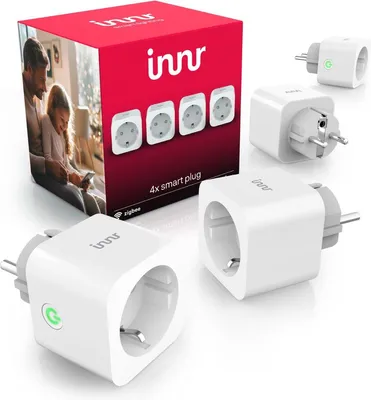 Productafbeelding van Innr slimme stekker - Zigbee - geschikt voor Philips Hue - smart plug met energiemeter - smartplug - 4 stuks