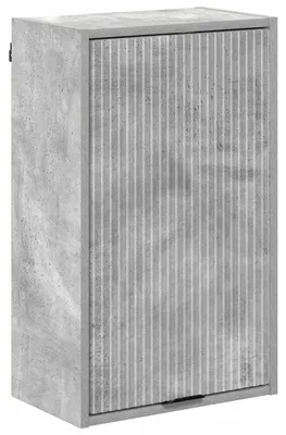 Image de Armoire de salle de bain vidaXL, à fixation murale, gris béton, 39 x 23,5 x 65 cm
