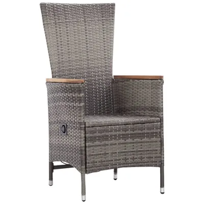 Immagine prodotto di vidaXL Set 3 pezzi da giardino con cuscini in poly rattan grigio