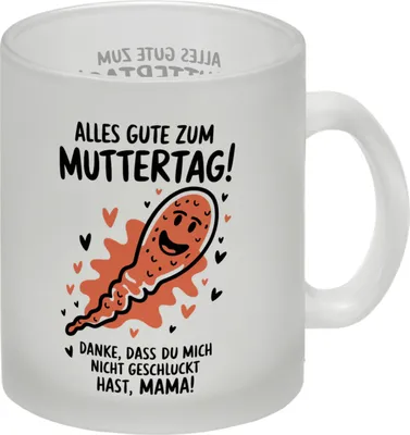 Produktbild von Samenzelle Glas Tasse - Alles Gute zum Muttertag!