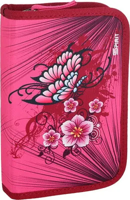 Produktbild von TTS Schüler-Etui Schmetterling 28 teilig 1-Zipper