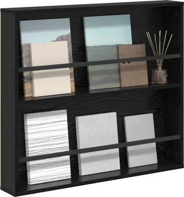 Produktbild von Stabli Magazinregal Schwarz Eichen-Optik 80 x 12 x 70cm Holzwerkstoff - DE936369 - Zeitungsständer