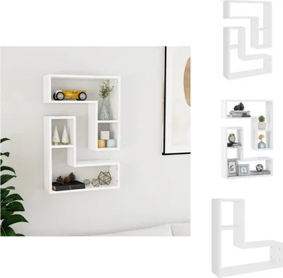 Zdjęcie produktu dla vidaXL Półki ścienne 2 szt. Biały 50x15x50 cm Materiał drewnopochodny - Półki ścienne