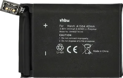 Produktbild von vhbw Akku Ersatz für Apple A1579 für Smartwatch Uhr Fitnessarmband (240 mAh, 3,85 V, Li-Polymer) + Werkzeug-Set