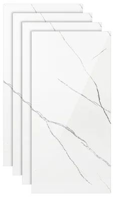Obrázek produktu pro Eikuavons obkladové panely na stěnu, rozměry 120 x 60 cm, bílá barva s efektem mramoru – sada 20 kusů, vyrobené z kompozitního materiálu