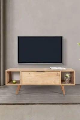Productafbeelding van Skye Decor, hoogwaardige TV-standaard (3-delig) in saffier eikenhout, 100% melamine