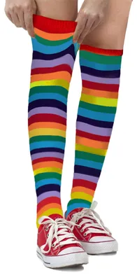 Immagine prodotto di Calzini a righe in cotone per bambini, marca Dress Up America – Calzini lunghi fino al ginocchio a righe