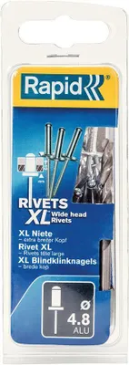 Productafbeelding van Rapid 5000664, Blinde klinknagel, Aluminium, Staal, Roestvrij staal, RP10, RP40 Multi, RP60 Multi, RP100 Multi, RP150 Multi, 4,8 mm, 12 mm