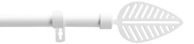 Produktbild von Ausziehbare Metall-Gardinenstange 120-210 cm im Set mit Blatt-Endstücken