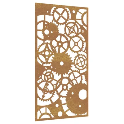 Produktbild von vidaXL Garten-Wanddeko 105x55 cm Cortenstahl Zahnrad-Design