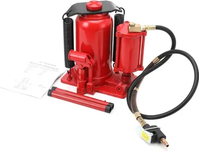 Zdjęcie produktu dla Hydrauliczny podnośnik butelkowy – model C – udźwig 5/10/20 t – stal stopowa – konstrukcja spawana – do samochodów osobowych, pickupów, kamperów – kolor pomarańczowy