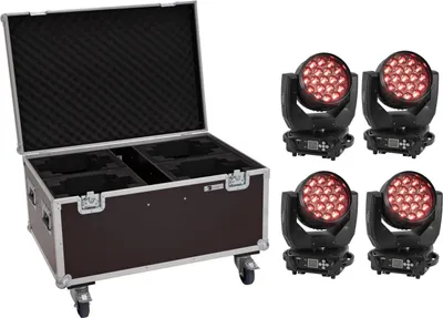 Produktbild von EUROLITE Set 4x LED TMH-X4 Moving-Head Wash Zoom + Case (20000685)