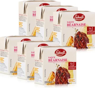 Produktbild von Lukull Sauce Béarnaise 250ml - Ideal zu Fleisch und Fischgerichten (6er Pack)