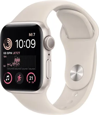Produktbild von Apple Watch SE (2. generácia) 40 mm (A2722) Hviezdicový športový remienok Starlight GPS