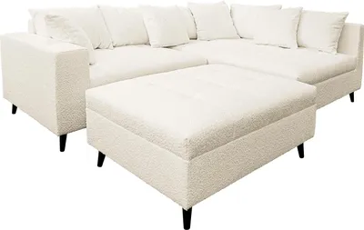Produktbild von home24 Ecksofa mit Ottomane und Hocker