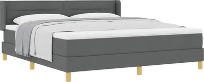 Obrázok produktu pre Posteľ s pružinovým rámom Tmavo šedá 200 x 180 cm látka