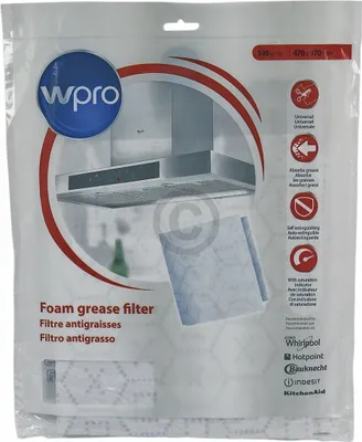 Produktbild von Fettfiltermatte 970x470mm universell Wpro UGF015 für Dunstabzugshaube