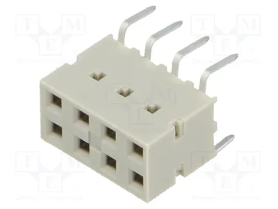 Productafbeelding van 1x vrouwelijke THT-connector, pin: 8, printplaat 2,54 mm, 2A, artikelnummer 71991-804HLF, Signteck-connector