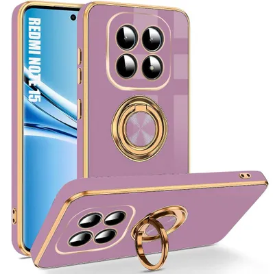 Image de Coque Anneau pour Xiaomi Redmi Note 15 5G/4G, Protection Silicone Antichoc Souple - Violet