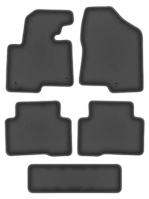 Immagine prodotto di Tappetini in moquette per Hyundai SantaFe III 2012- (7 posti) – set 4 pezzi, grigio grafite, su misura – Wielganizator DURBAN