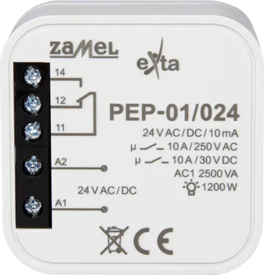 Produktbild von Przekaźnik elektromagnetyczny podtynkowy 10A 24V AC PEP-01/024 Exta Zamel